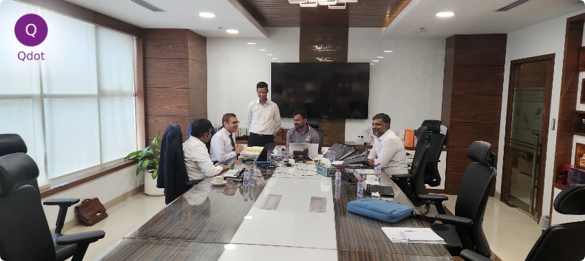 Afnan Perfumes and Qdot consultants during IMS audit opening meeting for ISO and GMP certification in the UAE