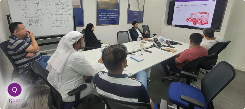 Al Masaood staff attending ISO implementation and training session led by Qdot UAE consultants