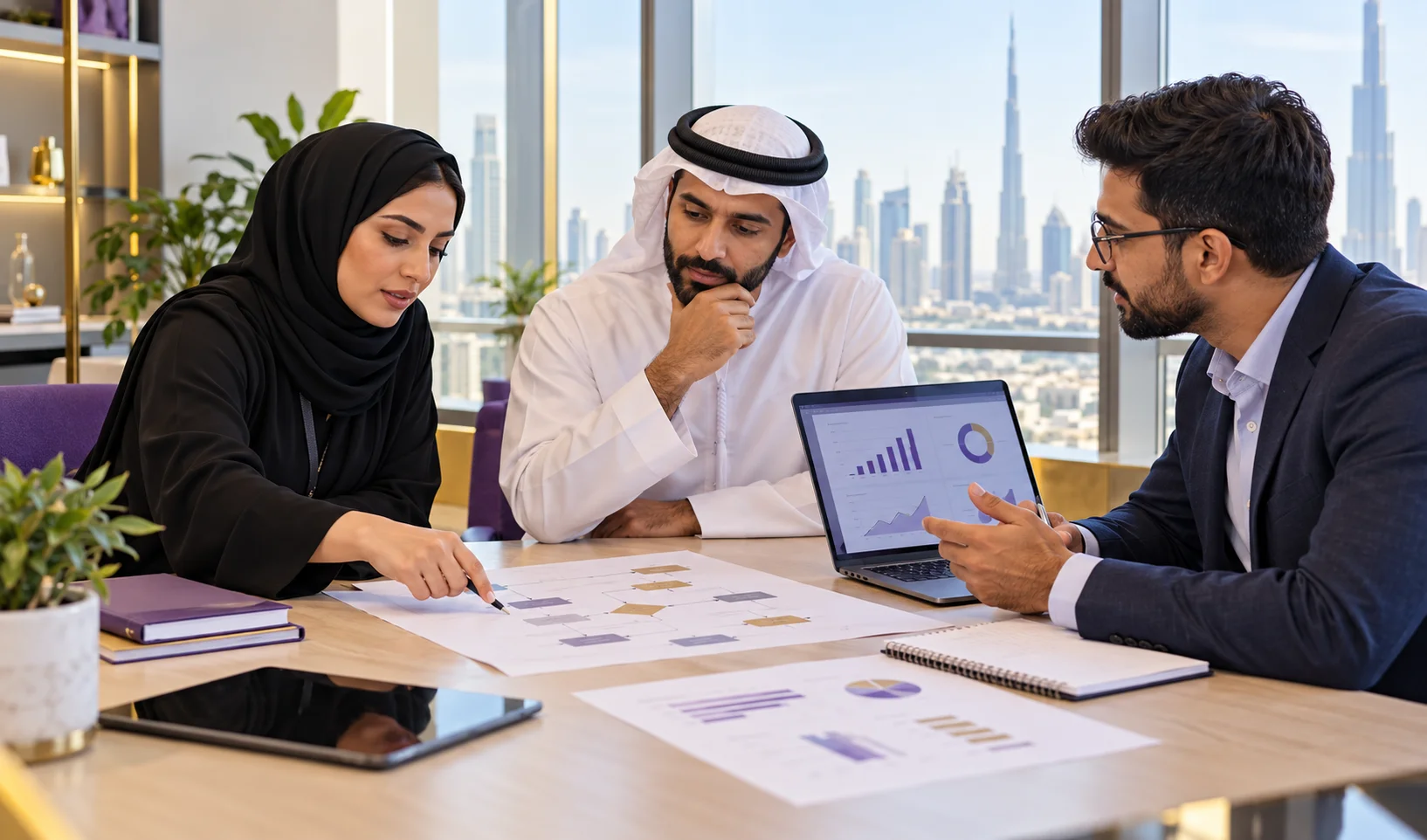 Quality team reviewing process performance and improvement actions