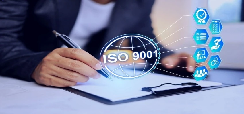 ISO 9001 certification process concept for UAE businesses showing quality management workflow