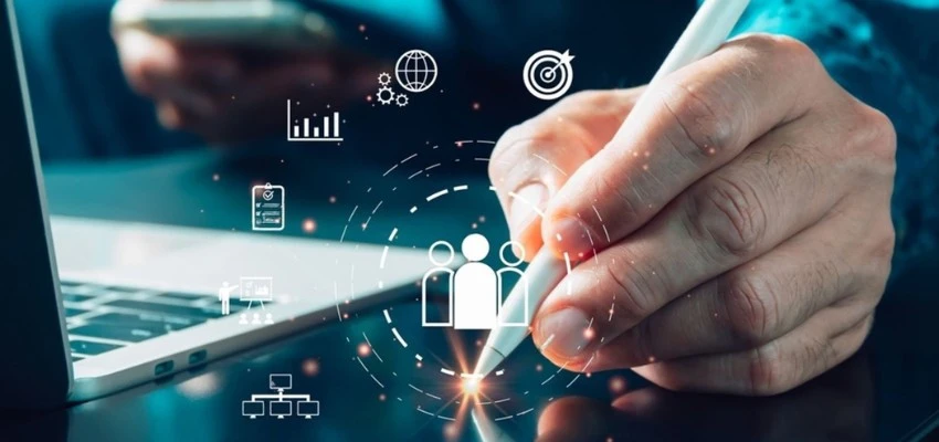 Business leaders using ISO 9001 quality management system data to review performance and process effectiveness