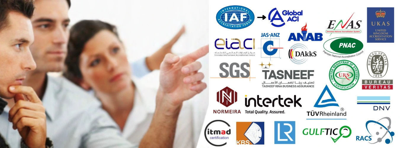 ISO certification consultants reviewing international accreditation bodies and certification body options