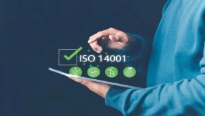 ISO 14001 framework showing identification and control of environmental risk for UAE businesses